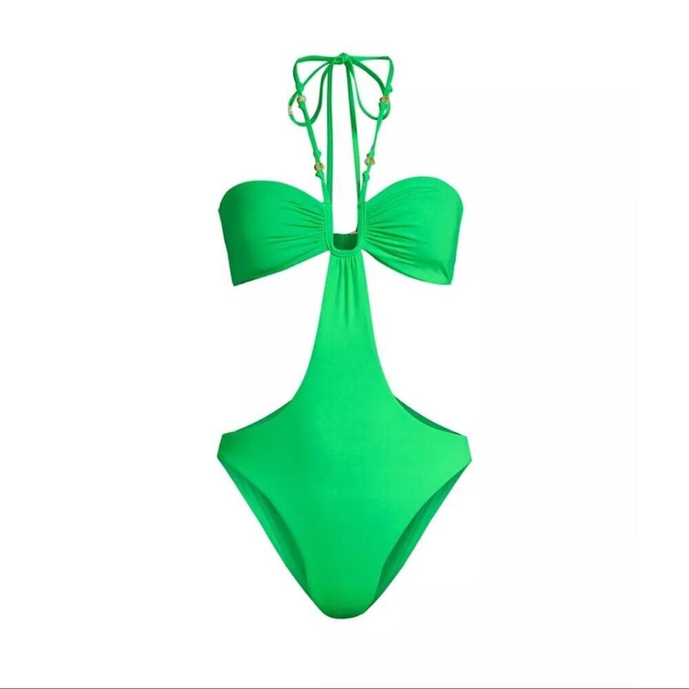 L*Space Green One Piece Swimsuit with Cut-Out Design - Picture 5 of 6